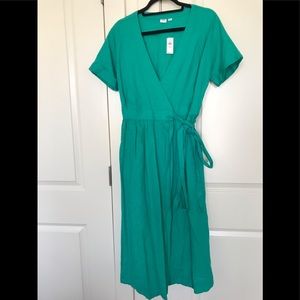 NWT Gap Linen True Wrap Dress
